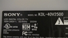 Picture of A-1205-240-A, A1205240A, X-2148-913-1, A1214954A, A-1214-954-A, LCD STANDS, TV STANDS, TV BASE, SONY STANDS, KDL-40S2010, KDL-40S2400, KDL-46S2010, KDL-46V25L1, NEB, KDL-40V2500