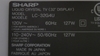Picture of RDENCA058WJZZ, PCPF0051, MPF2911, PCPF0051, LC-32G4U, KD-34XS955, LC-37G4D, LC-37G4U
