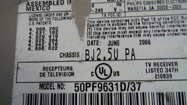 HDTV PARTS. 310432845152, 3104 313 61352, E72376, TV KEY BOARD, PHILIPS ...