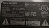 Picture of DUNTKD376FM07, KD376, WE075NM, KC376, XD376WJ, LC-37D6U, LC-37DB5U, SHARP 37 LCD TV SIGNAL BOARD