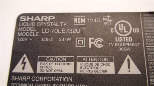 HDTV PARTS. QPWBM1345TPZZ, TV RIBBON CABLE, LCD RIBBON CABLE, PANEL ...