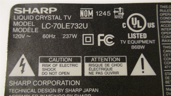 HDTV PARTS. QPWBM1344TPZZ, TV RIBBON CABLE, LCD RIBBON CABLE, PANEL ...
