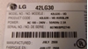 Picture of EAX41665301, EAX41665301(4), AGF37013401, 42LG30, 42LG30-UA, 42LG30-UD, 42LG50, 42LG500H-UA, 42LG50-UA, 42LG70, 42LG70-UA, LG 42 LCD TV KEY PAD FUNCTION
