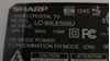Picture of DUNTKF800FM53, KF800, DUNTKF800WE53, LC-52C6400U, LC-52LE640, LC-52LE640U, LC-60C6400U, LC-60C6500U, LC-60C7450U, LC-60C7500U, LC-60C8470U, LC-60LE550U, LC-60LE600U, LC-60LE640, LC60LE640U, LC-60LE650, LC-60LE650U, LC-60LE655U, LC-60LE657U, LC-60LE745, LC60LE745U, LC-60LE750U, LC-60LE757U, LC-60LE845, LC-60LE845U, LC-60LE847U, LC-60LE857, LC-60LE857U, LC-70C6400U, LC-70C6500U, LC-70C7450U, LC-70LE