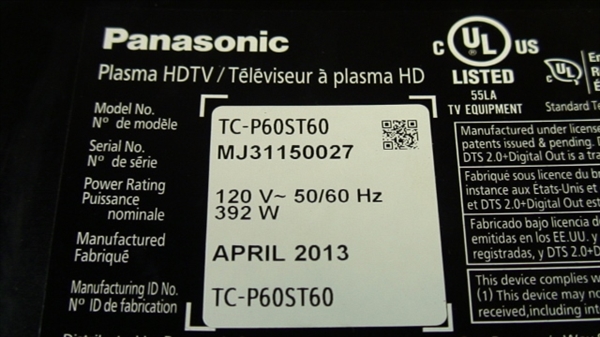 HDTV PARTS. N5HZZ0000130, DBUB-P705, TC-P60ST60, TC-L47WT60, TC-L55DT60 ...