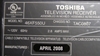 Picture of 75012656, V30A00002900, SPK-1497A0, SPK-1497AO, V30A00003100, 46XV540U, 52XF550U, TV SPEAKER, TOSHIBA 46 LCD TV SPEAKER