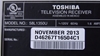Picture of Toshiba LED TV Ribbon Cable: V420HK1-CS5, V580HK1-LD6 Rev.C1 58L1350U, LC-50LE650U, TC-L42U5, TC-L50E60, TC-L50E60E, 58L1350U