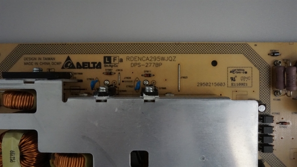 HDTV PARTS. RDENCA295WJQZ, DPS-277BP, DPS-277BPA, 2950215603, E116921 ...