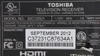 Picture of 75030131, 431C4Q51L12, VTV-L40613, 461C4Q51L13, SRF40T, RF32T, 32C110U, 32C120U, 32C120U1, TOSHIBA 32 LCD TV MAIN BOARD