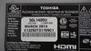 Picture of Toshiba 50" LED TV Back Light Cable: V500HJ1-ME1 Rev.C2, 50L1400U, 50L2400U, 50L3400, 50L3400U