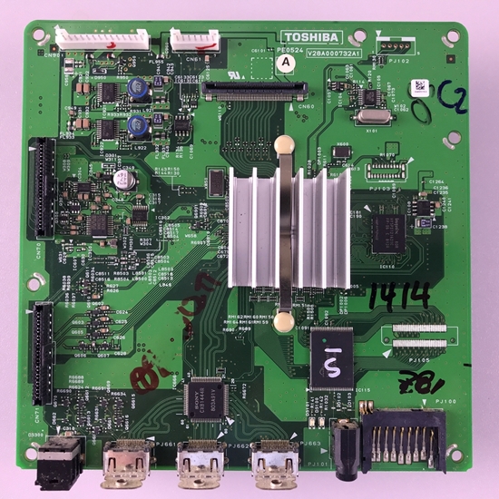 Picture of Toshiba 46" LCD TV Main Board: 75011114, V28A000732A1, PE0524A, 46XF550U, 52XF550U, 40XF550U