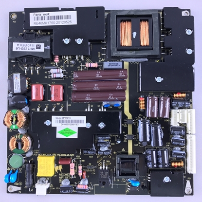Picture of RCA 46" LED TV Power Supply Board: RE46MK1750, MP118TH-C, MP118TH, MP128S-L6, STF2HNK60Z, L6599, LED46A55R120Q, LED55B55R120Q, SE551GS
