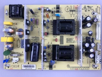 Picture of Westinghouse 50" LED TV Power Supply: MIP550D-5TH, KB-5150, MDF13N50B, 8F60UHF, JCS4N65FB, PJA0932, HBR1050, RS405M, DWM50F3G1, TW-77521-A050D, ELEFT481, SE48FY25