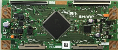 Picture of Sharp 60" LED TV Tcon Board: RUNTK5261TPZN, CPWBX5261TPZN, NT71158MFG, MAX9684, BA3N17, S24C12, LC-60LE452U