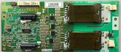 Picture of Philips 32" LCD TV Inverter Board: 996510008358, 6632L-0496C, KUBNKM158A, LD320WXN-SAA1, BD9897FS, FDD8447L, 32PFL5322D/37, 32HF5545D/27, 32HF7965D/27, 32PFL5332D/37, 32PFL7332D/37