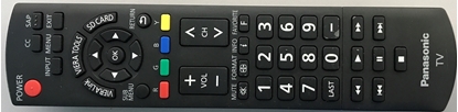 Picture of PANASONIC TV Remote Control: N2QAYB000321, TC-50PX14, TC-P50U1, TC-P42U1, TC-50PX14N, TC-L32C12K, TC-L32X1C, TC-L32C12N, TC-L32X1N, TC-58PS14