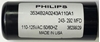 Picture of Philips 3534B2A0243A110A1, 243-292MFD, 110-125VAC 50/60HZ, 3629929, 292UF/125VAC, Philips VAC Capacitors