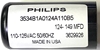 Picture of Philips 3534B1A0124A110B5, 124-149MFD, 110-125VAC 50/60HZ, 3629926, 149UF/125VAC, Philips VAC Capacitors