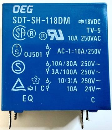 Picture of SDT-SH-118DM, 18VDC 10A, Original Relay