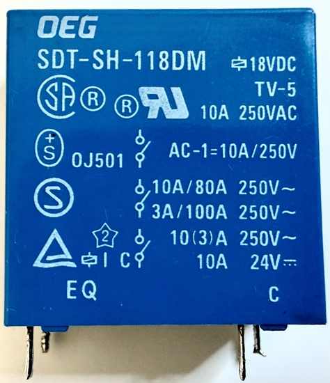 Picture of SDT-SH-118DM, 18VDC 10A, Original Relay