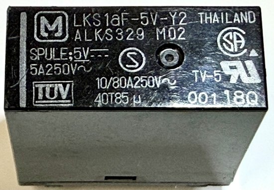 Picture of LKS1AF-5V-Y2, ALKS329M02, Relay 5VDC 5A, Original relay