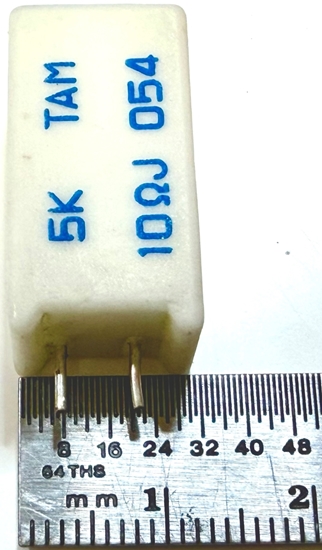 Picture of SQM500JB-10R, 10 Ohm 5W, Original Ceramic Resistor 13x9x26