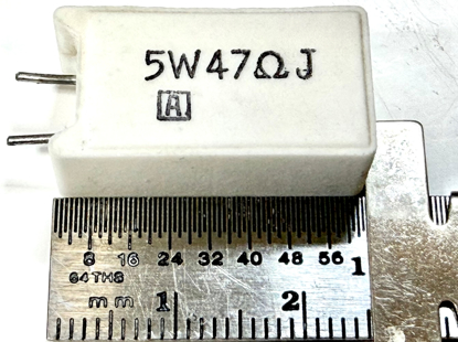 Picture of SQMW547RJ, 47 Ohm 5W, Original Ceramic Resistor 13x25x10