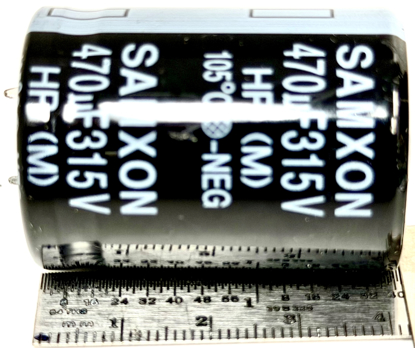 Picture of 470uF 315V, 470mF 315V, LGX2G471MELB45, 30x42mm