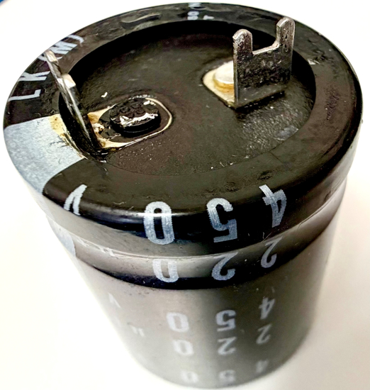 Picture of 220uF 450V, 220mF 450V, 30x35mm nichicon Capacitors