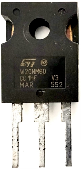 Picture of W20NM60, STW20NM60, 600V 20A, N Channel MOSFET   