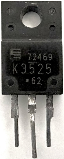 Picture of K3525, 2K3525, 600V 6A, N Channel Power MOSFET