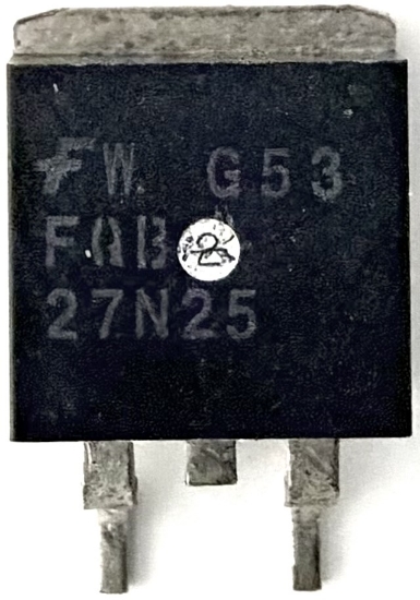Picture of FQB27N25, 27N25, 250V 25.5A, N Channel MOSFET High Efficiency DC/DC Converter Switch Power Mode