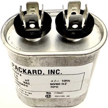 Picture of 4MFD 440V, 4uF 440VAC, 4mF 440VAC, POCF4, G21-925, Run Capacitor , 60x50x35mm   