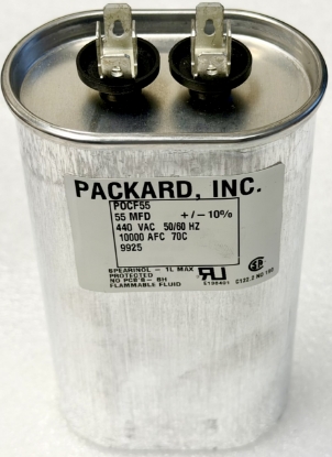 Picture of 55MFD 440VAC, 55uF 440V, 55mF 440V, POCF55, G22-827, 120x70x50mm, Run Capacitor