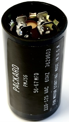 Picture of 56-67MFD 110-125VAC, 56-67uF 110-125V, 56-67mF 110-125V, PMJ56, 3629603, 70x37mm