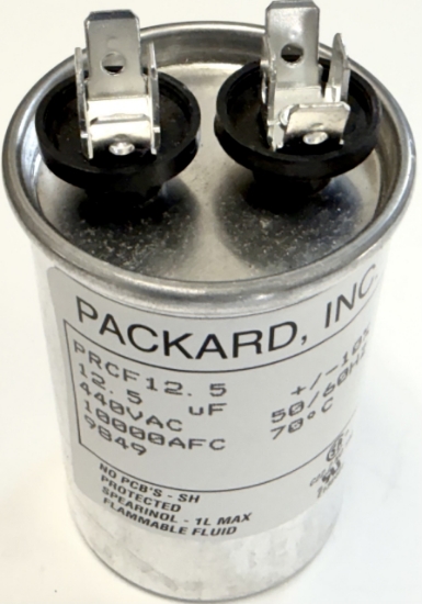 Picture of 12.5MFD 440VAC, 12.5uF 440V, 12.5 mF 440V, PRCF12.5, G32-348, 72x48mm, Run Capacitor