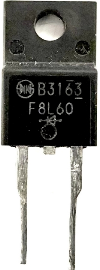 Picture of F8L60, SF8L60, F8L60U, 600V 8A, Super Fast Recovery Diode