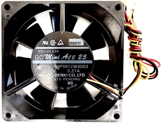 Picture of 109P0912W4D03, 12VDC 0.21A, DC Mini ACE25, 92x92x25mm