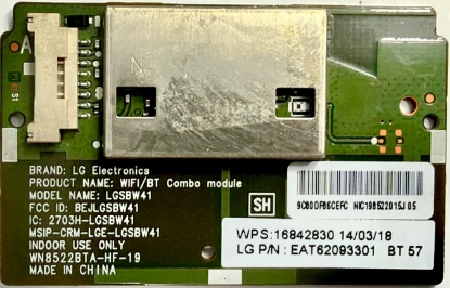 Picture of EAT62093301, 47LY970H-UA, 49UB8200-UH, 49UB8500-UA, 49UH5B-BD, 55UB8500-UA, 60LB6500-UP, 60UB8200-UH, 79UF9500-UA, PF1000U-NA