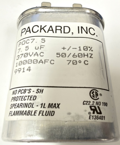 Picture of 7.5uF 370VAC, 7.5mF 370VAC, 7.5MFD 370VAC